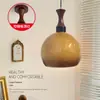 Lámpara Colgante de Restaurante Vintage, Dormitorio, Estudio, Barra de Bar, Balcón, Arte de Madera Nórdico, Lujo Ligero, Cabezal Único, Madera Natural