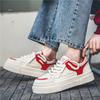 Tênis Esportivo Respirável para Skate, Tendência Nova de Primavera e Outono para Adolescentes e Homens, Cano Baixo, Sola Grossa, Casual, Branco, Tênis Masculino na Moda