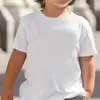 Ropa Infantil Pequeña, Mediana y Grande Camiseta de Manga Corta Infantil Transfronteriza Algodón Puro Ropa para Bebés Camiseta Lisa Camiseta Básica para Niños y Niñas Verano