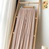 Pantalones plisados de pierna ancha de seda helada para mujer 2023 verano cintura alta rectos delgados pantalones de papel culottes moda pantalones de nueve puntos