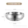 Tazón de fideos fríos estilo coreano acero inoxidable dorado tazón de fideos instantáneos tazón de ramen doble capa tazón coreano de bibimbap tazón grande para sopa tazón de especias con tapa de rosca