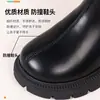 Zapatos para niñas, nuevos modelos de otoño e invierno, botas infantiles forradas de polar, cálidas botas cortas de algodón de doble capa, botas de cuero, zapatos de algodón, Botas estilo británico Martin