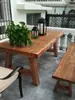 Juego de Mesa y Sillas para Exteriores Patio Balcón Madera Maciza Anticorrosión Mesa y Sillas de Comedor Jardín al Aire Libre Invernadero Mesa de Madera Maciza Anticorrosión