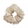 Goma de Pelo Romántica de Encaje Estilo Francés para Mujer, Diadema de Encaje Grande de Cuatro Capas con un Accesorio Floral Coreano de Alta Gama