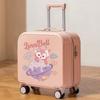 Mala de 18 polegadas Desenho Animado Mini Mala de Bordo Leve Roda Silenciosa Sitable Mala Trolley Infantil 20 polegadas Mala com Senha