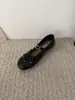 Primeiro Encontro Jifa Marrom Francês Elegante Sapatos Mary Jane Baixos Femininos Primavera/Outono 2026 Novo Estilo Mary Jane Sapatos Femininos Wanwan Shoes