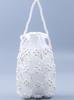 Bolso Pequeño Hecho a Mano Casero de Estilo Extranjero Moderno Personalizado Bolso de Cuentas Bolso Calado de Color Sólido Bolso de Mano para Mujer Japonés y Coreano Bolso Hecho a Mano