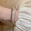 Pulseira de Pérolas Zircônias Estilo Igual da Blogueira Fever para Meninas, Design de Nicho, Joias Finas para Mãos, Acessórios Versáteis para Melhor Amiga