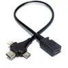 Cable de Datos de Carga Rápida Tipo C Macho Micro Macho Lt Macho a Micro/Mini5P/Tipo C Hembra Tres en Uno