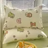 Un Par de Fundas de Almohada de Algodón con Dibujos 48X74 Fundas de Almohada Domésticas para Niños Funda Protectora de Almohada Individual para Dormitorio