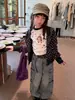 Moças Hua Yu Xun Estilo Outono 2026 Versão Coreana Moletom com Capuz de Coração Infantil Fofo com Orelhas de Coelho Cardigan com Zíper Curto Tendência