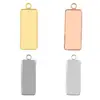 Europa y Estados Unidos popular bricolaje exterior 11*26mm rectangular anillo simple comercio exterior accesorios de joyería