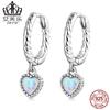 Pendientes Evelle de plata de ley s925 con ópalo Love, los más vendidos en Amazon, con cierre de hebilla sencillo en forma de corazón y baño de platino.
