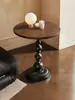 Mesa redonda pequeña mesa de café antigua francesa mesa de té pequeña mesa de esquina retro para sofá balcón redonda de ocio al lado de apartamento pequeño