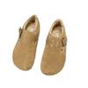 Sapatos Birkenstock para Mulheres, Mocassins Quentes com Forro de Lã, Novos Sapatos Peludos Outono e Inverno 2026, Birkenstock Slip-On Retrô com Duplo Algodão