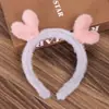 Diadema de peluche con forma de cervatillo para primavera, sencilla y bonita, para lavarse la cara, aplicar mascarilla, ideal para celebrantes de Internet.