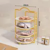 Estante de Preparación de Alimentos Montado en Pared Cocina Multifuncional Encimera Multi-Nivel Vajilla y Platos Secundarios Almacenamiento Artefacto Estante para Verduras