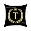 Suministro de ultramar AliExpress wish piel de melocotón poliéster Dorado estampado de letras inglesas funda de almohada decorativa para mirador