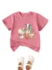 Amazon eBay Estación Independiente Casual Cómodo Divertido Unisex Niños Oveja Vaca Pollo Pato Cuello Redondo Manga Corta Camiseta Capa Base