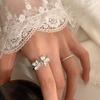Anillo de Gardenia Dulce Coreano para Mujer, Simple, Moderno, Versátil, Anillo Compacto Ins, Nueva Pulsera