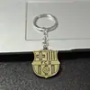 Llavero de Bronce con Emblema de Equipo de Fútbol Material de Aleación de Zinc Real Madrid Barcelona Chelsea Juventus Liverpool Colgante