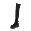 Botas Largas Elásticas Botas Gruesas Pole Dance Botas Finas Nuevos Tacones Altos 43 Botas Tipo Calcetín Comercio Exterior Estilo Coreano 33 Manga Larga por Encima de la Rodilla Mujer