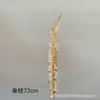 Eucalipto Único Pequeno em Forma de Leque Dourado e Prateado, Série Pequena de Orquídeas de Seda, Acessórios de Balde da Fortuna, Flores Artificiais para Decoração de Casa