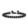 Pulseira masculina trançada mais vendida transfronteiriça Turquesa branca Pedra Olho de Tigre pedra vulcânica atacado