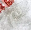 Tela bordada con lentejuelas directa de fábrica Malla bordada con cuentas Tela bordada Vestido súper de hada Tela de encaje para bodas