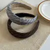 Diadema de Punto Rayada Ancha Estilo Coreano Elegante para Mujer, Diadema Versátil de Alta Gama para Uso Diario, Lavado de Cara y Peinado