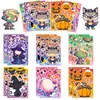 6 Hojas/Paquete Collage de Halloween Dibujos Animados Graffiti Bruja Calabaza DIY Creativo Divertido Pegatinas Cambiafacies Venta Caliente Transfronteriza
