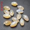 10*17mm Ágata Calcedonia Blanca Ágata Amarillo Flor de Magnolia Yema de Flor Accesorios para Pendientes Pasador Pulsera Collar