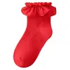 Calcetines para Bebé 2026 Otoño e Invierno Algodón Peinado Transpirables para Niña Calcetines de Encaje sin Costuras Alta Elasticidad sin Apretar las Piernas