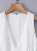 Comercio Exterior Europeo y Americano Transfronterizo 2026 Vestido Nuevo para Mujer Estilo Dulce Fruncido a la Cintura Escote en V Encaje Hueco Sexy Puro Deseo