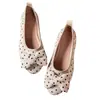 Zapatos planos para mujer con punta cuadrada y lazo, zapatos Lolita, zapatos para mujer de talla grande de comercio exterior al por mayor, calzado de exterior estilo hada