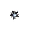 1 acessório de unha com lábio rosqueado de aço inoxidável com cabeça de zircão em forma de estrela 3-5 mm 0,9-1,0 mm dente interno