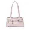 Bolso de hombro cruzado de moda 2026 con diseño de nicho nuevo y moderno decorado con cinturón, bolso cruzado personalizado dulce y genial