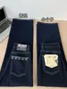 Perna Reta Estreita! Jeans de Perna Reta Bordado de Cintura Alta Slimming Resistente ao Desbotamento com Stretch em Oito Direções Calças de Perna Larga Petite Femininas
