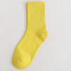 Meias infantis de cano alto com sapatos de couro pequenos, calças de tubarão, meias de algodão de cor sólida, moda Coringa, meias absorventes de suor, atacado