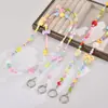 Colgante para Teléfono con Cadena de Manzana de Acrílico Hecha a Mano con Cuentas de Dopamina, Correa Larga para Teléfono, Regalo Pequeño