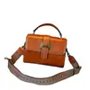 Bolso Pequeño Cuadrado para Mujer 2024 Otoño e Invierno Nuevo Bolso Cruzado de Hombro Bolso Retro de Piel Genuina para Mujer Bolso de Hombro de Lujo Ligero Bolso Pequeño
