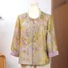 Camisa Fina de Primavera y Verano para Mamá 2026 Estilo Nuevo Ropa para Mujeres de Mediana Edad y Mayores Blusa de Manga Tres Cuartos Ropa de Verano del Sudeste Asiático