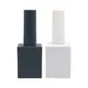 Garrafa Vazia de Esmalte Retangular Preto e Branco com Manchas Casuais 15ml Material de Embalagem de Vidro Garrafa Especial para Salão de Unhas