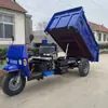 Triciclo diesel autocarregável hidráulico para transporte de areia e pedra em canteiros de obras, caminhão basculante de engenharia, triciclo de carga agrícola