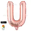 Balão Alfanumérico Slim Versão Americana Ouro Rosa 16 polegadas Decoração de Casamento Aniversário Filme de Alumínio Folha de Alumínio Balão de Festa