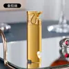 Isqueiro à prova de vento de chama reta inflável em formato longo abridor de garrafa multiuso portátil modelo novo