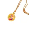 Tienda de Oro Mismo Estilo Caballo con Incrustaciones de Diamante y Esmalte Dorado Antiguo, Nuevo Estilo Chino Colgante Redondo Caballo del Zodiaco