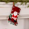 Bolsa de Regalo Calcetín Navideño Transfronterizo Lino Muñeco de Nieve Anciano Bolsa Grande de Dulces para Niños Bolsa de Regalo Decoración de Árbol de Navidad