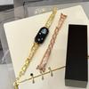 Correa de Reloj de Latón Macizo con Circonita Hueca Adecuada para Apple Watch Generación 8910 Pulsera Xiaomi 10 Pulsera Huawei Fit4