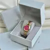 Novo Relógio Feminino Colorido de Pitaya com Mostrador Pequeno e Pulseira de Aço com Calendário, Movimento a Quartzo Rosa Flor de Cerejeira, Fabricante, Atacado